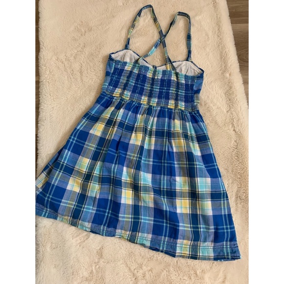 Small, Abercrombie & Fitch, plaid cross back summer dress with built in slip - Picture 7 of 12
